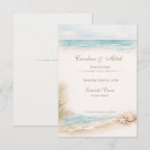 Beach Save the Date Card (Vorne/Hinten)