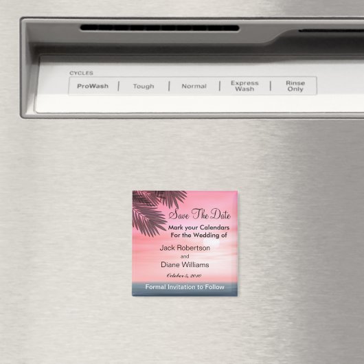 Beach Save the Date Magnete Magnet (In Situ (Geschirrspüler))