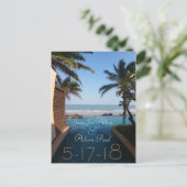 Beach Save the Date Postkarte (Stehend Vorderseite)