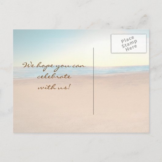 Beach Save the Date Postkarten (Rückseite)