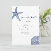 Beach Save the Date Watercolor Card Einladung (Stehend Vorderseite)
