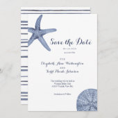 Beach Save the Date Watercolor Card Einladung (Vorne/Hinten)
