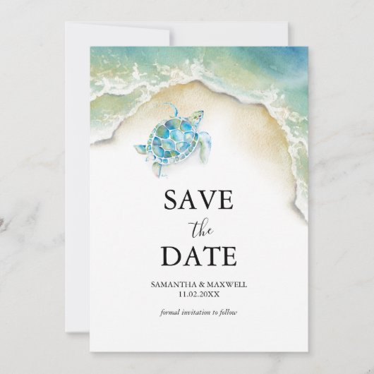 Beach Save The Dates For Weddings (Vorderseite)