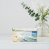 Beach Scape Beach House Hütte B&B Vermietung Visitenkarte (Stehend Vorderseite)