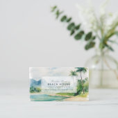 Beach Scape Beach House Hütte B&B Vermietung Visitenkarte (Stehend Vorderseite)