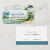 Beach Scape Beach House Hütte B&B Vermietung Visitenkarte (Vorne/Hinten)