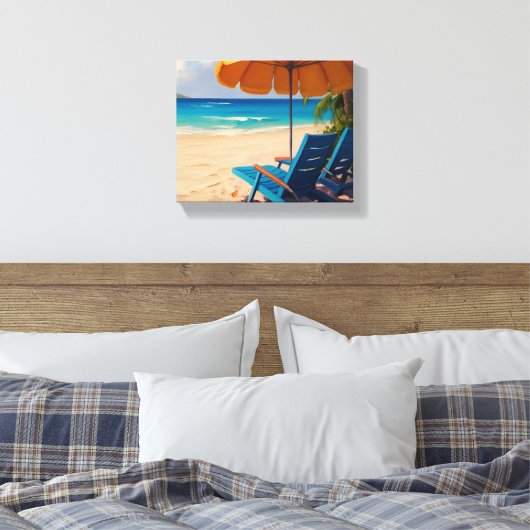 Beach Sce e Leinwanddruck (Insitu (Schlafzimmer))