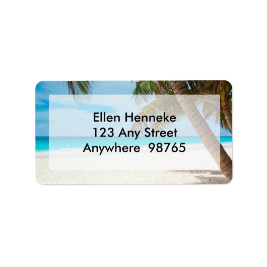 Beach Scene 1 Adressaufkleber (Vorne)