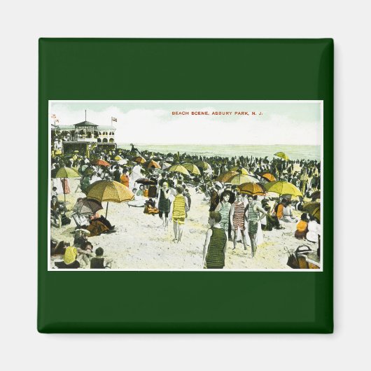 Beach Scene, Asbury Park, New Jersey Magnet (Vorne)
