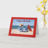 BEACH SCENE-FAVORITE ****FREUNDTAG**** KARTE (Gelbe Blume)