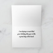 BEACH SCENE-FAVORITE SISTER'S BIRTHDAY KARTE (Innenseite)