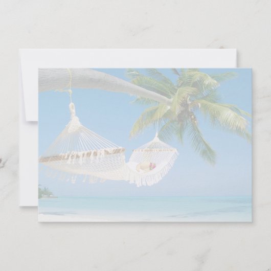 Beach Scene Flat Note Card Mitteilungskarte (Vorderseite)