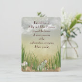 Beach Scene for Vow Renewal Einladung (Stehend Vorderseite)