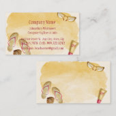 Beach Scene Fun Sommerurlaub Kunst Visitenkarte (Vorne/Hinten)