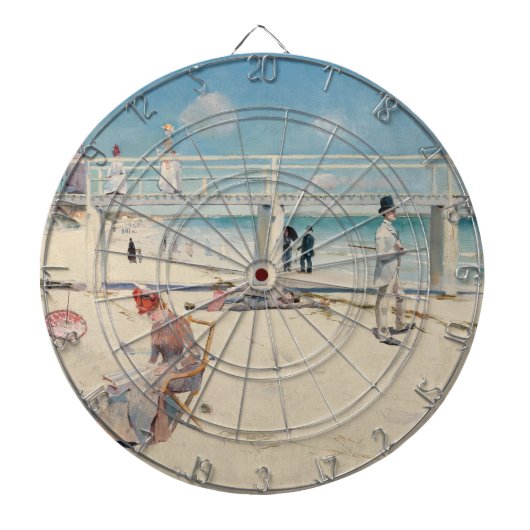 Beach Scene (Holiday at Mentone) (australische Kun Dartscheibe (vorne)