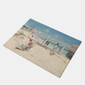 Beach Scene (Holiday at Mentone) (australische Kun Fußmatte (Schrägansicht)