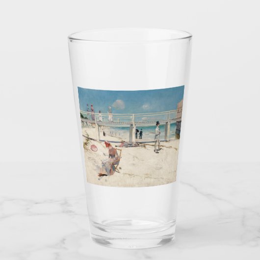 Beach Scene (Holiday at Mentone) (australische Kun Glas (Vorderseite)