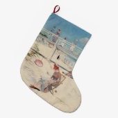 Beach Scene (Holiday at Mentone) (australische Kun Großer Weihnachtsstrumpf (Vorderansicht (hängend))