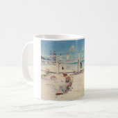 Beach Scene (Holiday at Mentone) (australische Kun Kaffeetasse (Vorderseite Links)