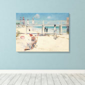Beach Scene (Holiday at Mentone) (australische Kun Leinwanddruck (Insitu (Holzboden))