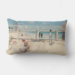 Beach Scene (Holiday at Mentone) (australische Kun Lendenkissen