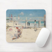 Beach Scene (Holiday at Mentone) (australische Kun Mousepad (Mit Mouse)