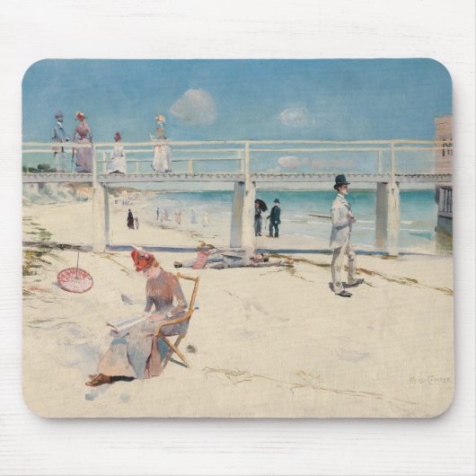 Beach Scene (Holiday at Mentone) (australische Kun Mousepad (Vorne)