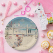 Beach Scene (Holiday at Mentone) (australische Kun Pappteller (Party)