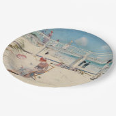 Beach Scene (Holiday at Mentone) (australische Kun Pappteller (Schrägansicht)