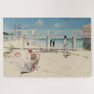 Beach Scene (Holiday at Mentone) (australische Kun Puzzle