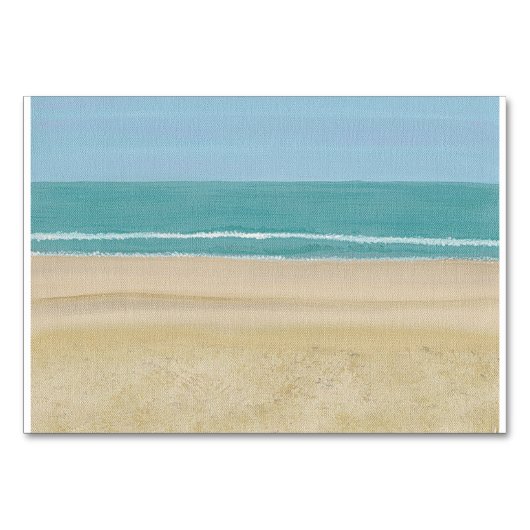 Beach Scene, Lesen von Flashcards für Erwachsene Tischnummer (Vorderseite)