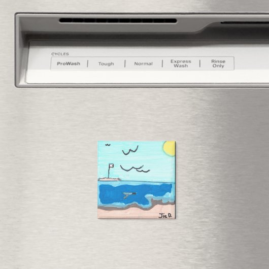 Beach Scene Magnet (In Situ (Geschirrspüler))