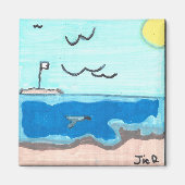 Beach Scene Magnet (Vorne)