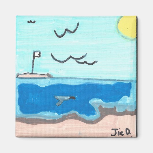 Beach Scene Magnet (Vorne)