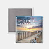 Beach Scene Magnet (Vorderseite/Rückseite)