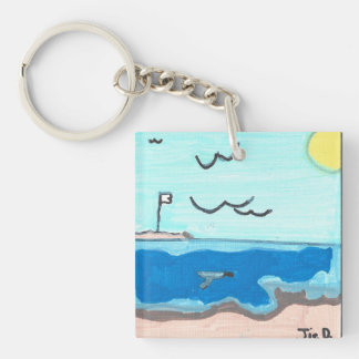 Beach Scene Magnet Schlüsselanhänger