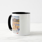Beach Scene Mutter und Kids British Rail Tasse (Vorderseite Links)