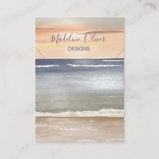 Beach Scene Necklace Display Business Card Visitenkarte (Vorderseite)
