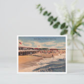 Beach Scene, Point Pleasant NJ, Vintag Postkarte (Stehend Vorderseite)