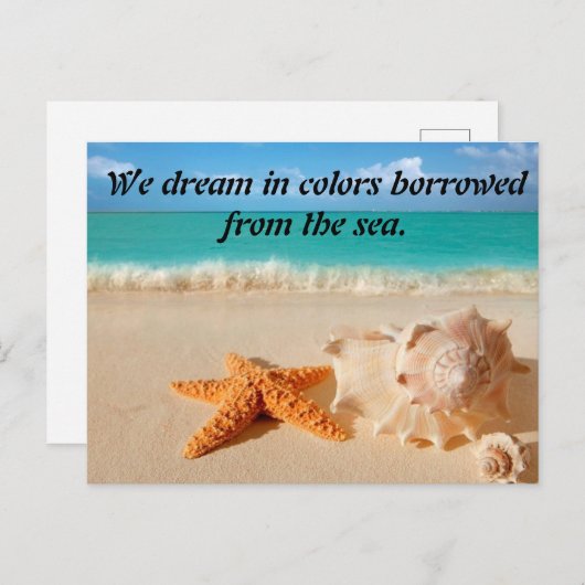 Beach Scene Postcard Postkarte (Vorne/Hinten)