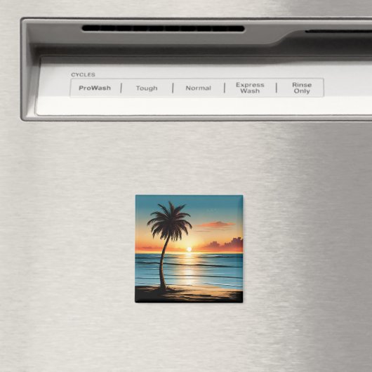 Beach Scene Refrigerator Magnet - Coastal Charm De (In Situ (Geschirrspüler))