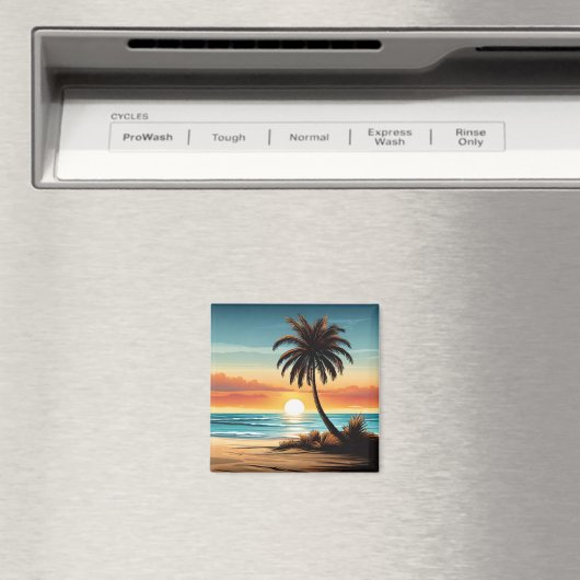 Beach Scene Refrigerator Magnet - Coastal Charm De (In Situ (Geschirrspüler))