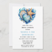 Beach Scene Starfish Bridal Luncheon Einladung (Vorderseite)