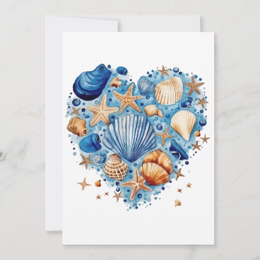 Beach Scene Starfish Brunch & Bubbly Einladung (Rückseite)