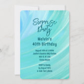 Beach Scene Überraschung Party Custom Age Einladun Einladung (Vorderseite)