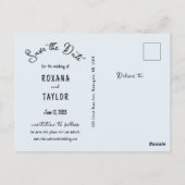 Beach Scene Wedding Foto Rett Datum Postkarte (Rückseite)