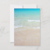 Beach Scene Wedding RSVP Vertical Guest Count Einladung (Rückseite)