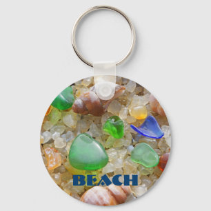 BEACH Schlüsselketten für Seaglass Sea Glass Schlüsselanhänger
