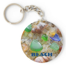 BEACH Schlüsselketten für Seaglass Sea Glass