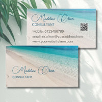 Beach Sea Calm Travel Aqua Blue QR Code